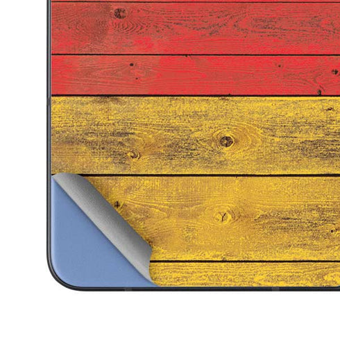 German Flag Dark Wood Galaxy Z Fold5 5G Skin